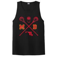 Maryland Lacrosse Vintage Md Lax Weathered PosiCharge Competitor Tank