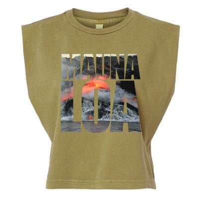 Mauna Loa Volcano Eruption Tourism Souvenir Garment-Dyed Women's Muscle Tee