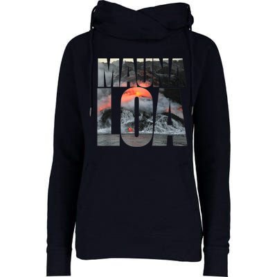 Mauna Loa Volcano Eruption Tourism Souvenir Womens Funnel Neck Pullover Hood