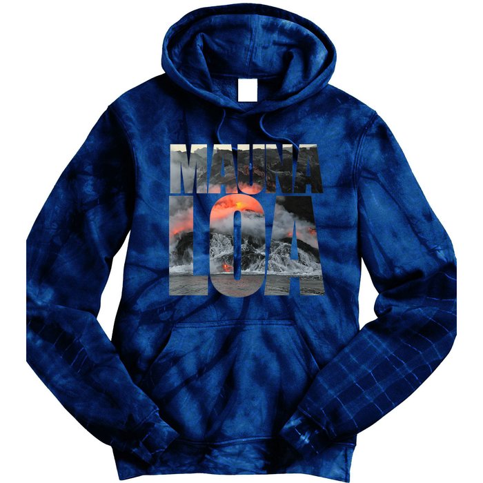 Mauna Loa Volcano Eruption Tourism Souvenir Tie Dye Hoodie