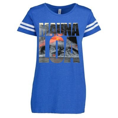 Mauna Loa Volcano Eruption Tourism Souvenir Enza Ladies Jersey Football T-Shirt