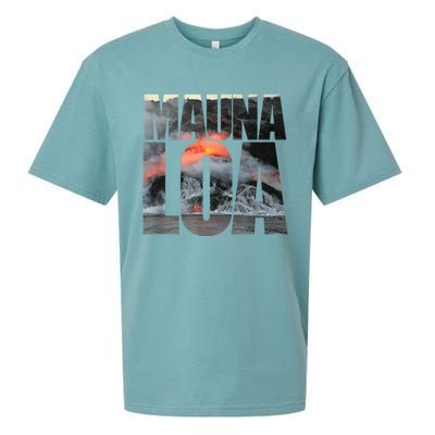 Mauna Loa Volcano Eruption Tourism Souvenir Sueded Cloud Jersey T-Shirt