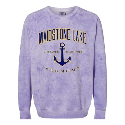 Maidstone Lake Vt Colorblast Crewneck Sweatshirt