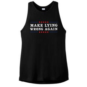 Make Lying Wrong Again Anti Trump Ladies PosiCharge Tri-Blend Wicking Tank