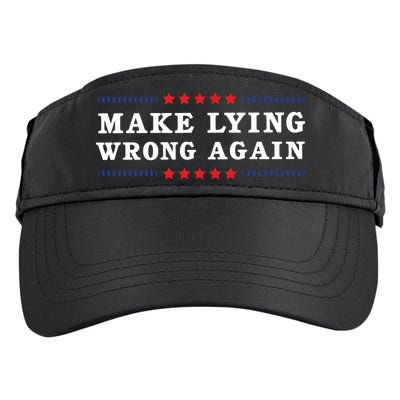 Make Lying Wrong Again Anti Trump Adult Drive Performance Visor