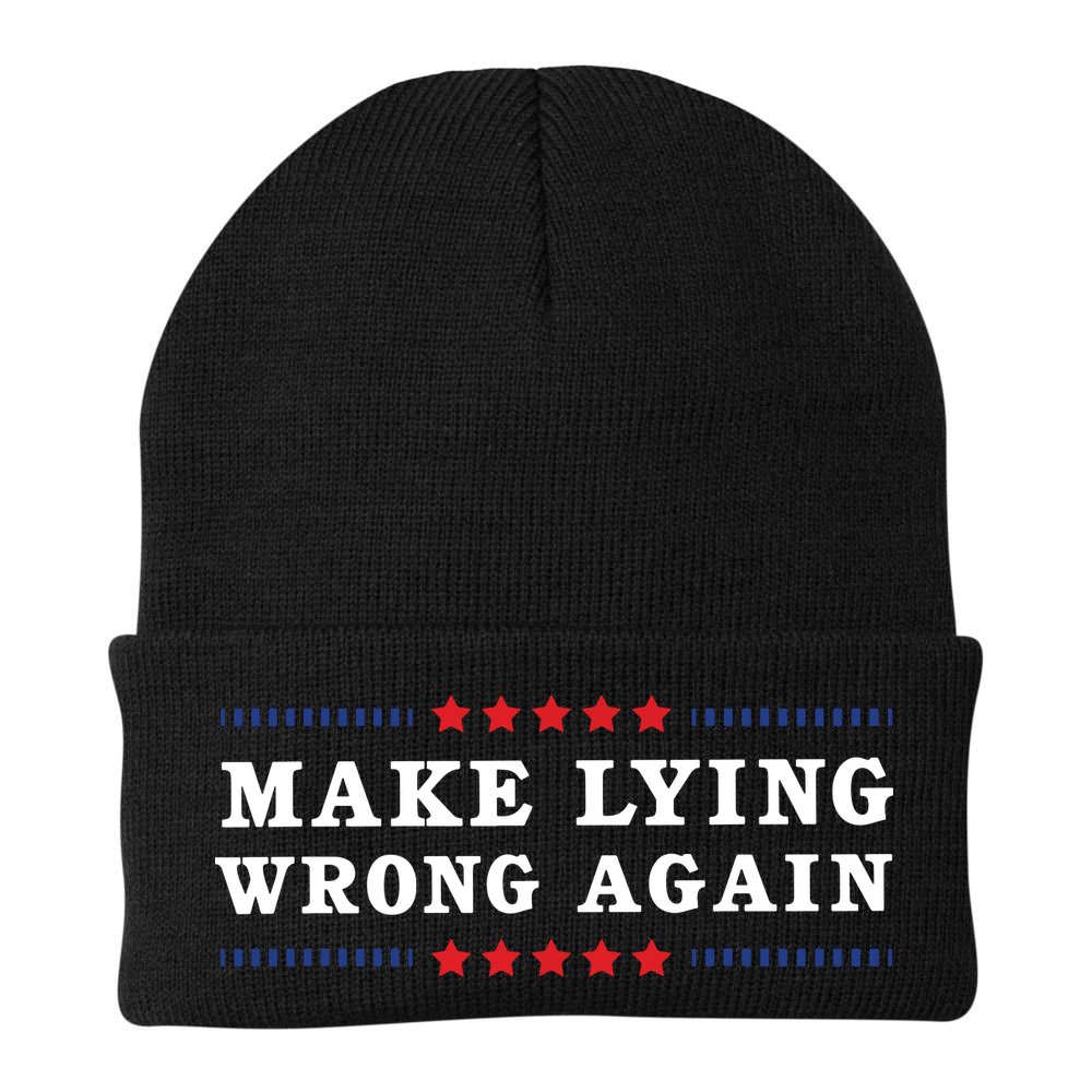 Make Lying Wrong Again Anti Trump Beanie