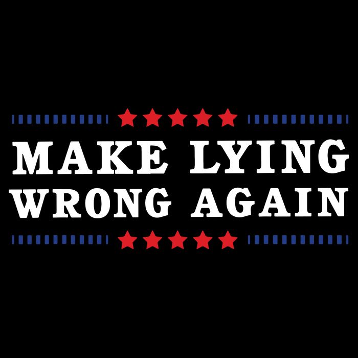 Make Lying Wrong Again Anti Trump Drawstring Bag