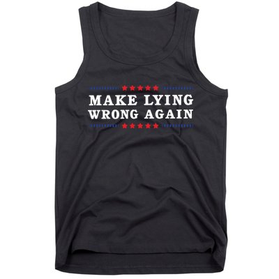 Make Lying Wrong Again Anti Trump Tank Top