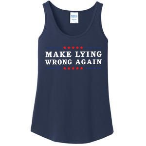 Make Lying Wrong Again Anti Trump Ladies Essential Tank