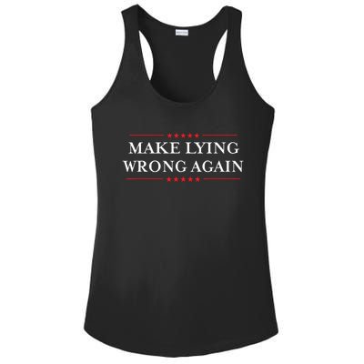 Make Lying Wrong Again Gift Resist Racism Antitrump Ladies PosiCharge Competitor Racerback Tank