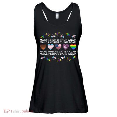 Make Lying Wrong Again Human’S Rights Apparel Ladies Essential Flowy Tank