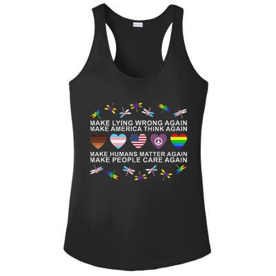 Make Lying Wrong Again Human’S Rights Apparel Ladies PosiCharge Competitor Racerback Tank