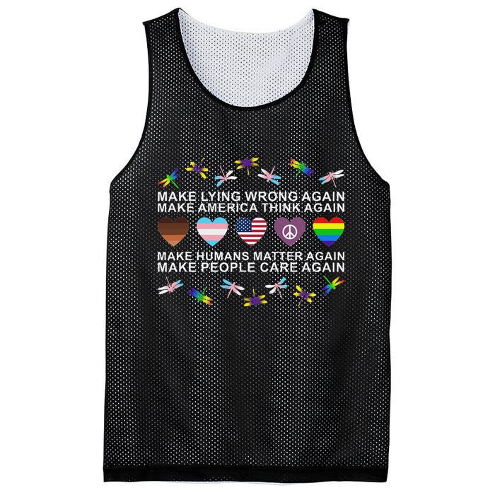 Make Lying Wrong Again Human’S Rights Apparel Mesh Reversible Basketball Jersey Tank