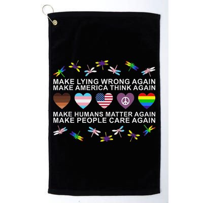 Make Lying Wrong Again Human’S Rights Apparel Golf Towel