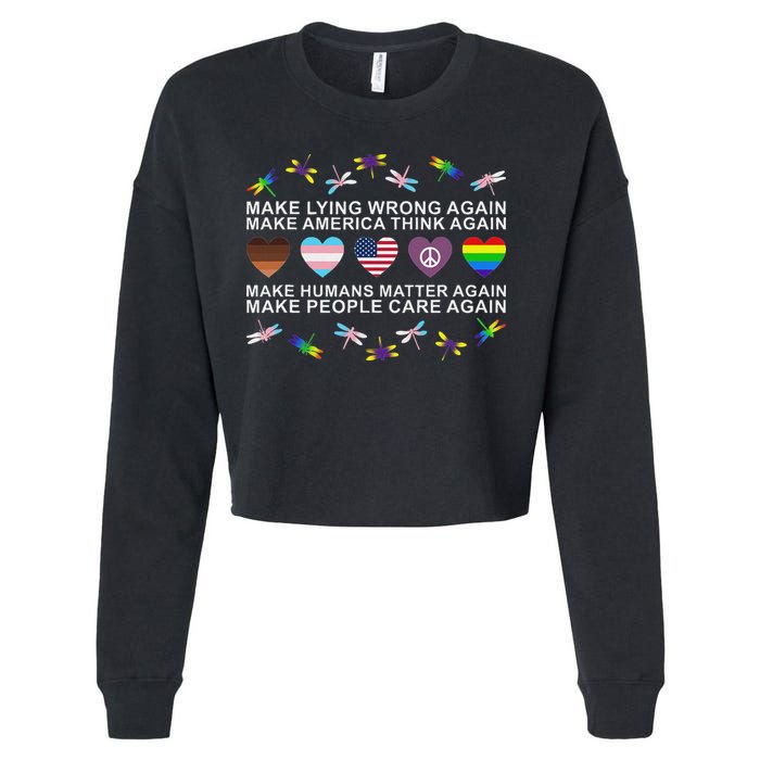 Make Lying Wrong Again Human’S Rights Apparel Cropped Pullover Crew