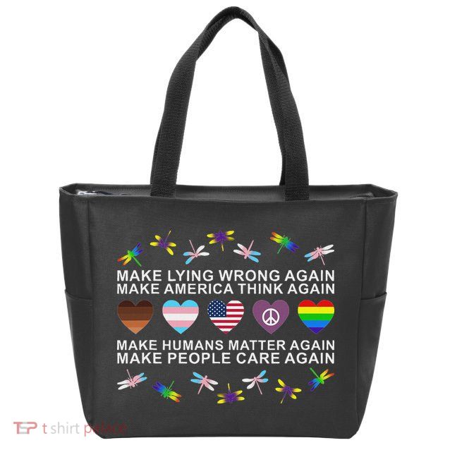 Make Lying Wrong Again Human’S Rights Apparel Zip Tote Bag