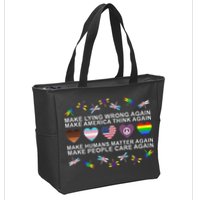 Make Lying Wrong Again Human’S Rights Apparel Zip Tote Bag