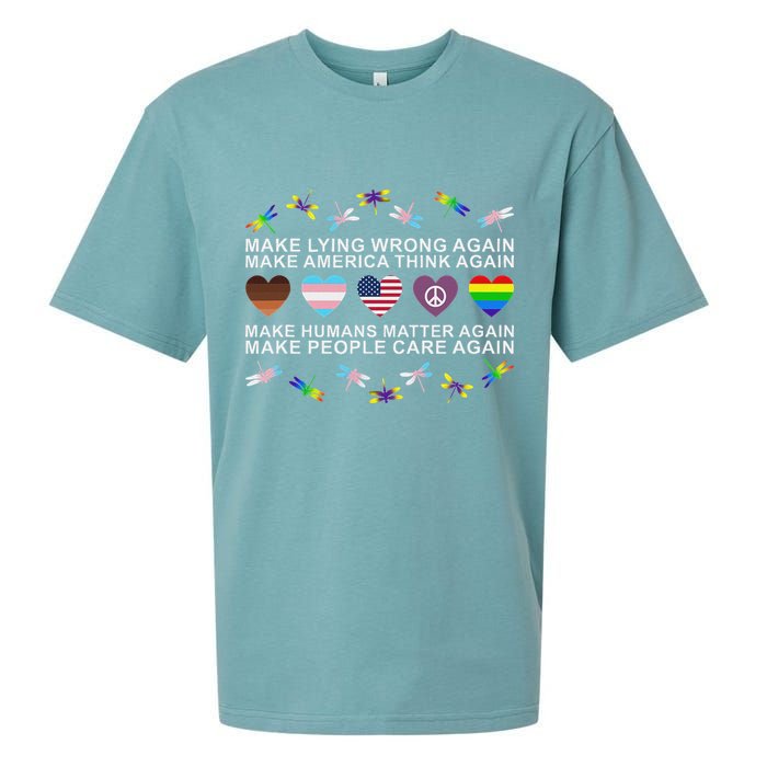 Make Lying Wrong Again Human’S Rights Apparel Sueded Cloud Jersey T-Shirt