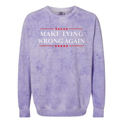 Make Lying Wrong Again Gift Resist Racism Anti Trump Colorblast Crewneck Sweatshirt