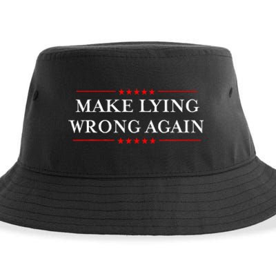 Make Lying Wrong Again Gift Resist Racism Anti Trump Sustainable Bucket Hat