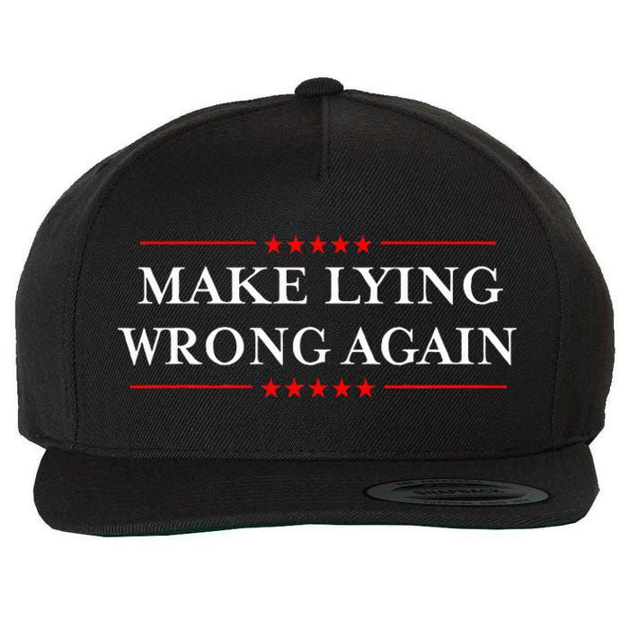 Make Lying Wrong Again Gift Resist Racism Anti Trump Wool Snapback Cap