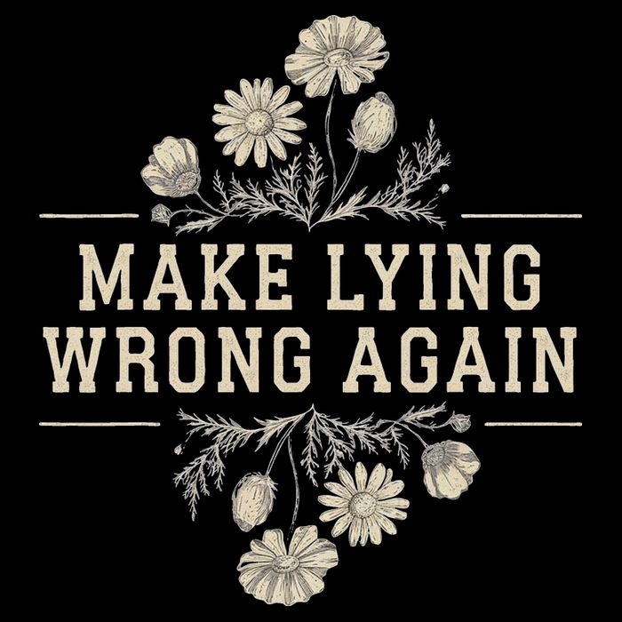Make Lying Wrong Again Wildflowers Anti Trump Subtle Protest Short Acrylic Beanie