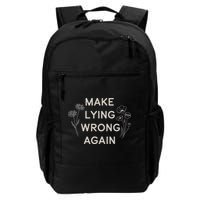 Make Lying Wrong Again Wildflowers Anti Trump Subtle Protest Backpack