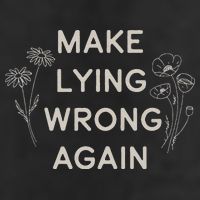 Make Lying Wrong Again Wildflowers Anti Trump Subtle Protest 25L Jumbo Tote
