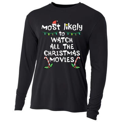 Most Likely Watch Christmas Movie Xmas Family Matching Cooling Performance Long Sleeve Crew