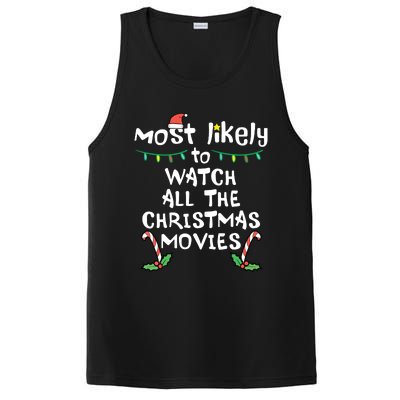 Most Likely Watch Christmas Movie Xmas Family Matching PosiCharge Competitor Tank