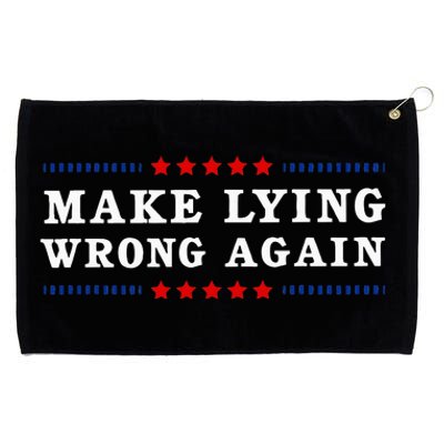 Make Lying Wrong Again Anti Trump Grommeted Golf Towel