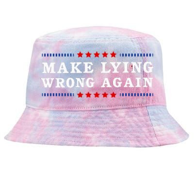 Make Lying Wrong Again Anti Trump Tie-Dyed Bucket Hat