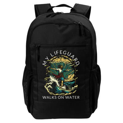 My Lifeguard Walks On Water Christian Faith In Jesus Backpack