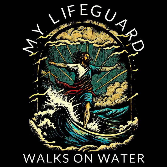 My Lifeguard Walks On Water Christian Faith In Jesus 16 in Basic Backpack