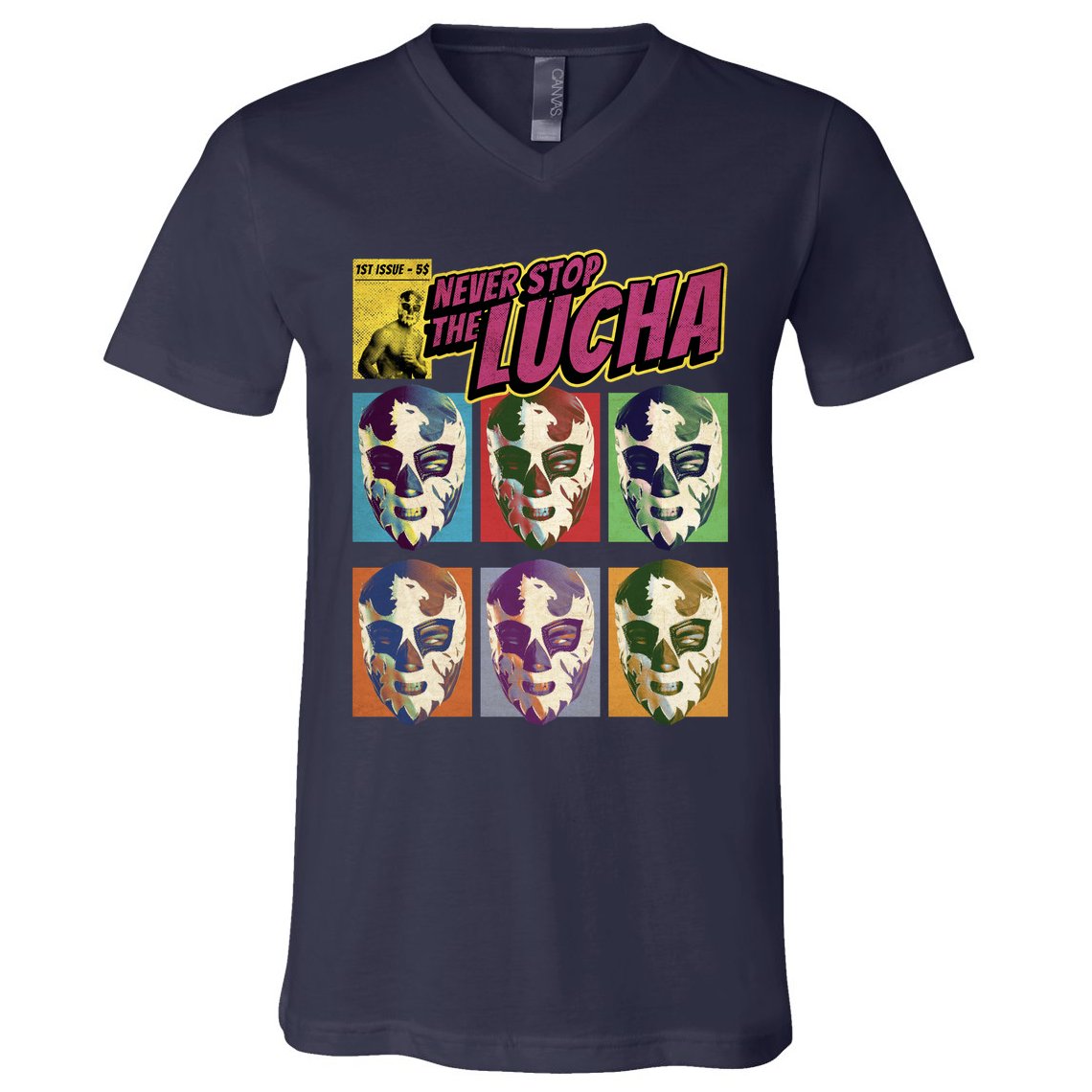 Mexican Lucha Wrestling V-Neck T-Shirt