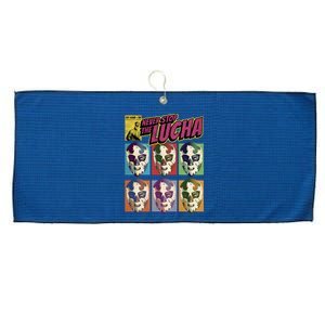 Mexican Lucha Wrestling Large Microfiber Waffle Golf Towel