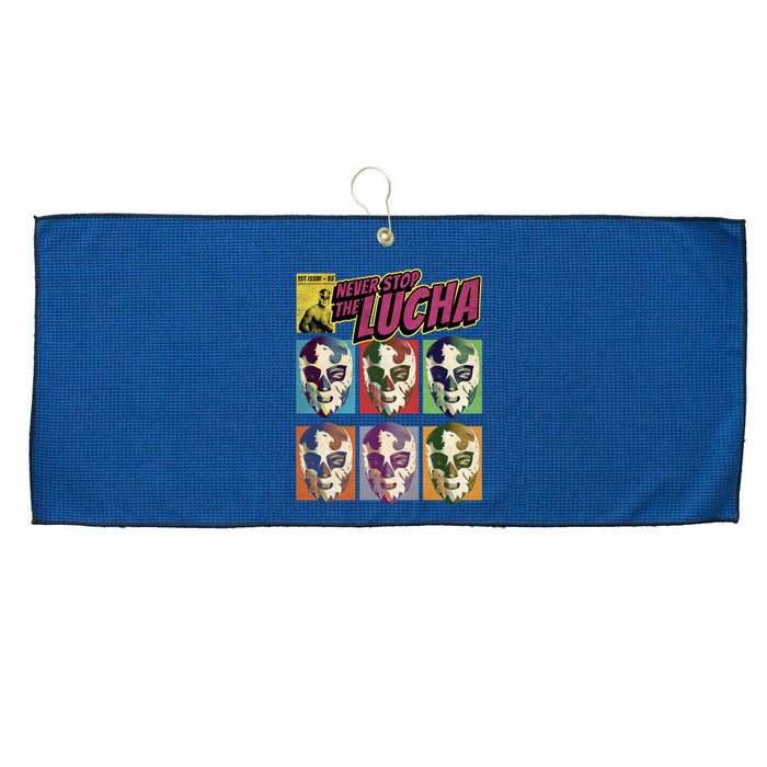 Mexican Lucha Wrestling Large Microfiber Waffle Golf Towel