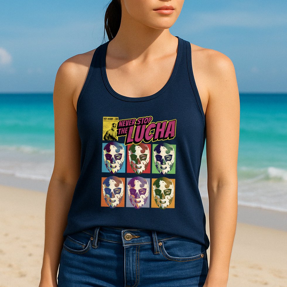 Mexican Lucha Wrestling Womens Tank Top