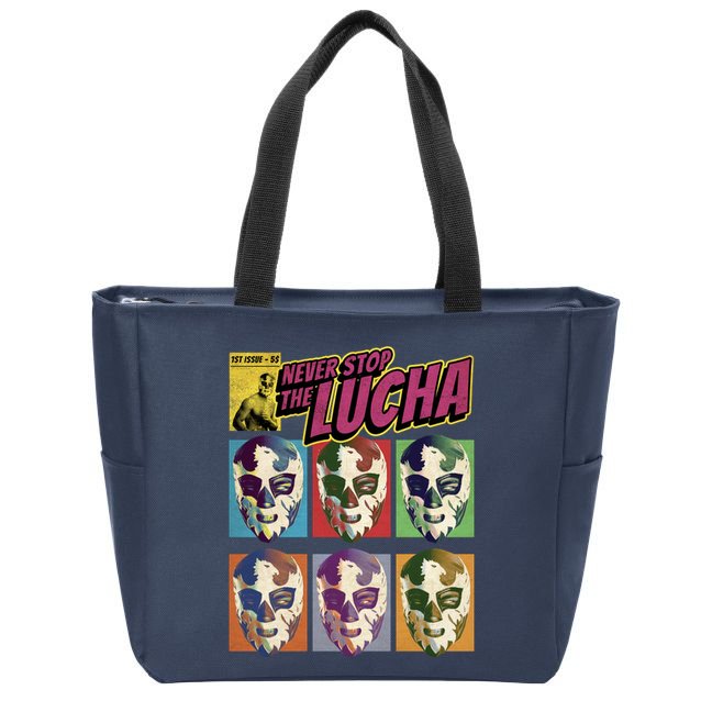 Mexican Lucha Wrestling Zip Tote Bag