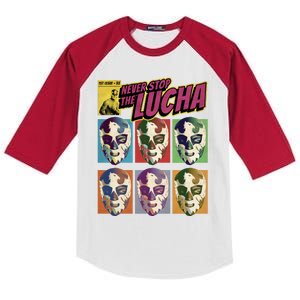 Mexican Lucha Wrestling Kids Colorblock Raglan Jersey