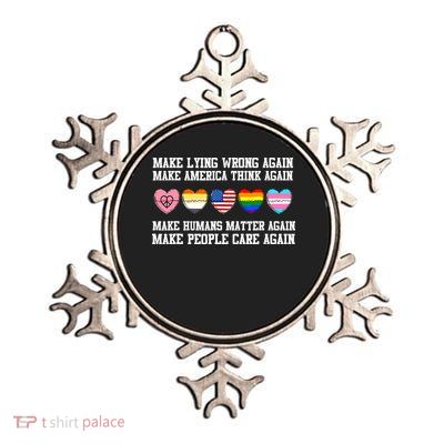 Make Lying Wrong Again Humans Rights Apparel Metallic Star Ornament