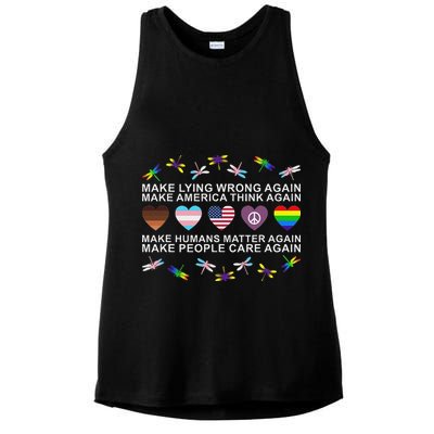 Make Lying Wrong Again Human’S Rights Apparel Ladies PosiCharge Tri-Blend Wicking Tank