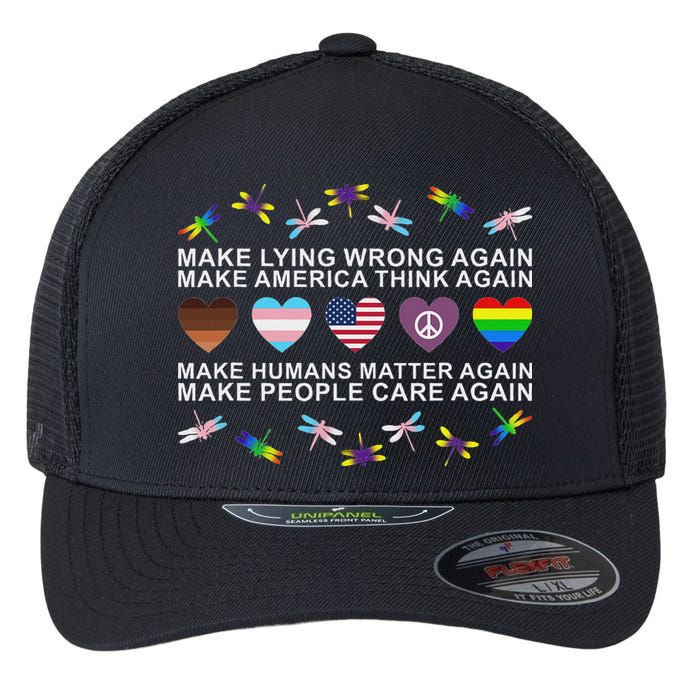 Make Lying Wrong Again Human’S Rights Apparel Flexfit Unipanel Trucker Cap