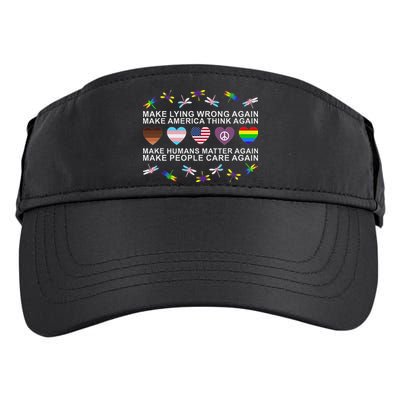 Make Lying Wrong Again Human’S Rights Apparel Adult Drive Performance Visor