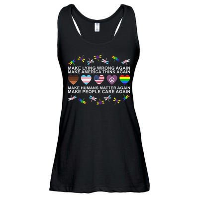 Make Lying Wrong Again Human’S Rights Apparel Ladies Essential Flowy Tank