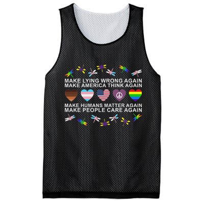 Make Lying Wrong Again Human’S Rights Apparel Mesh Reversible Basketball Jersey Tank