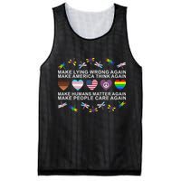 Make Lying Wrong Again Human’S Rights Apparel Mesh Reversible Basketball Jersey Tank