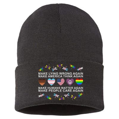 Make Lying Wrong Again Human’S Rights Apparel Sustainable Knit Beanie