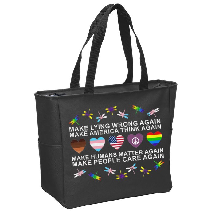 Make Lying Wrong Again Human’S Rights Apparel Zip Tote Bag
