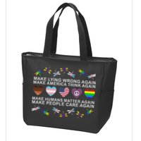 Make Lying Wrong Again Human’S Rights Apparel Zip Tote Bag
